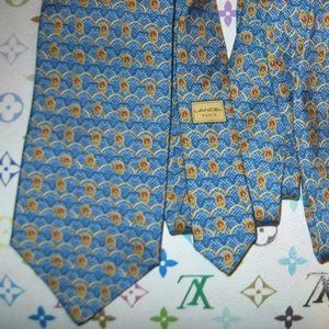 ❤️New LANCEL PARIS Tie Necktie Soie Silk Made in France